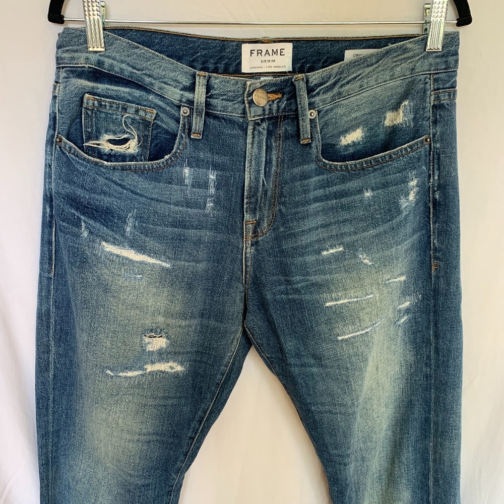 FRAME MENS JEANS - DISTRESSED - SIZE 30 - STRAIGHT LEG